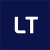 a blue square with the letters LT inside