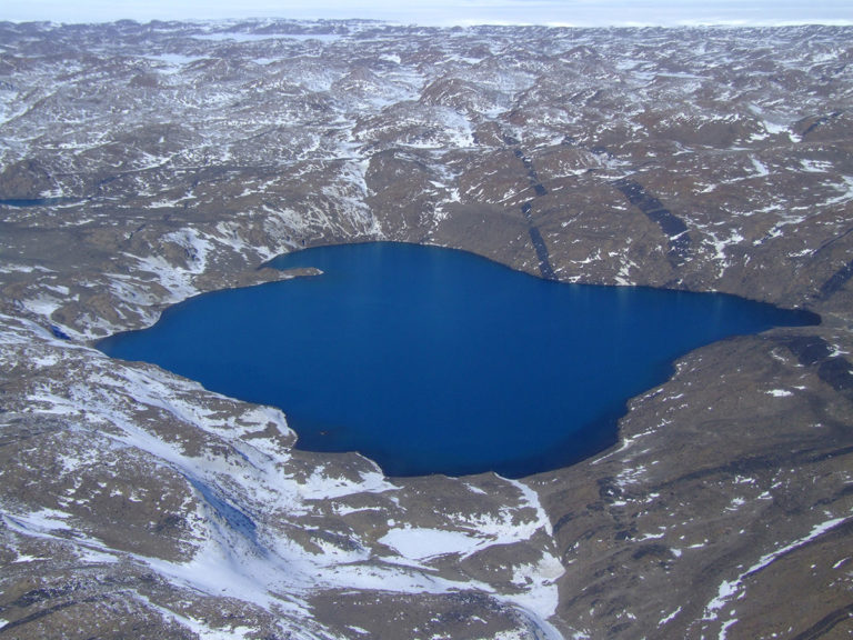 a deep lake in antartica