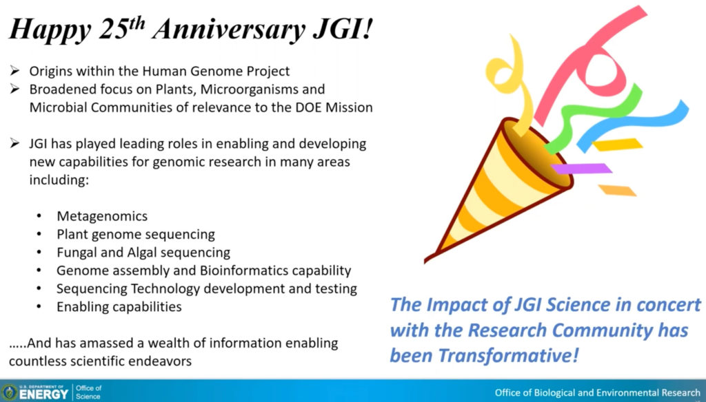 an infographic celebrating the JGI's 25th anniversary