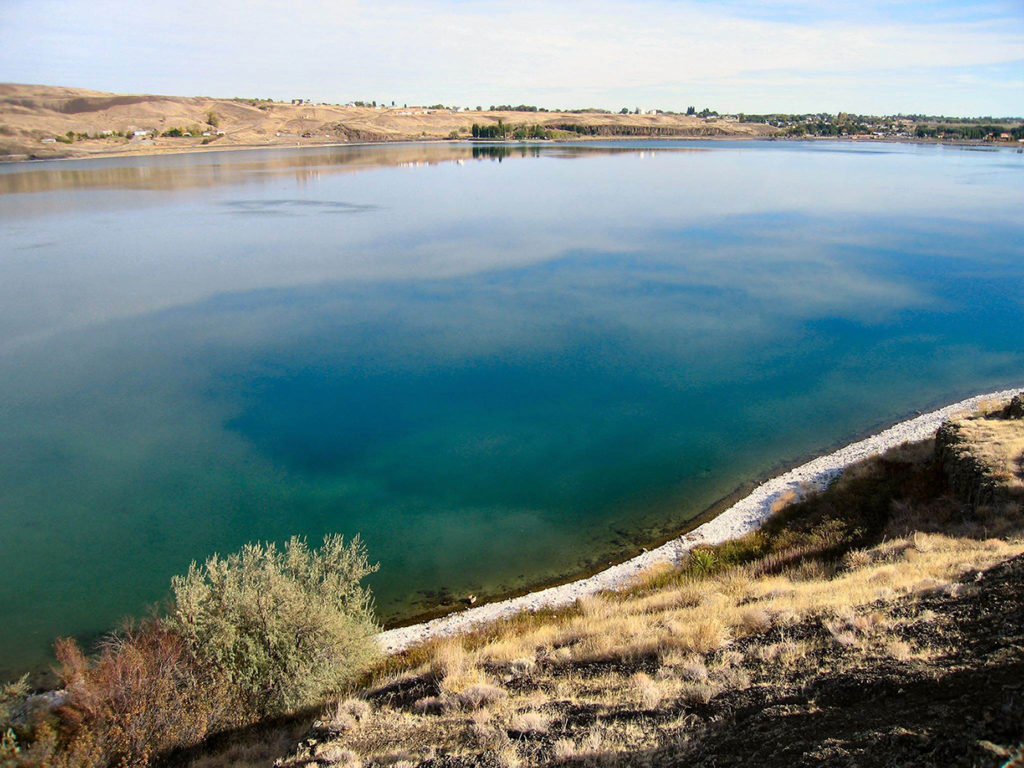 a lake on a sunny day