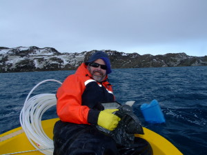 Photo: Study senior author Rick Cavicchioli sampling from the deepest point of Antarctica’s Deep Lake. (Courtesy of Rick Cavicchioli)