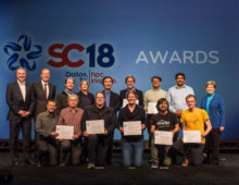 The ACM Gordon Bell Prize-winning teams at SC18.