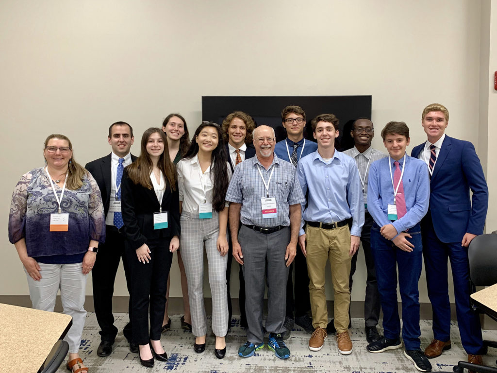 Group shot from the 2019 AESS conference with students from Boca Raton HS