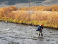 Grad student Brian Wolff spearheaded samples the Arkansas River.