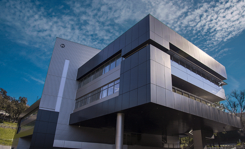Animated image of the Integrative Genomics Building, home of the DOE Joint Genome Institute.