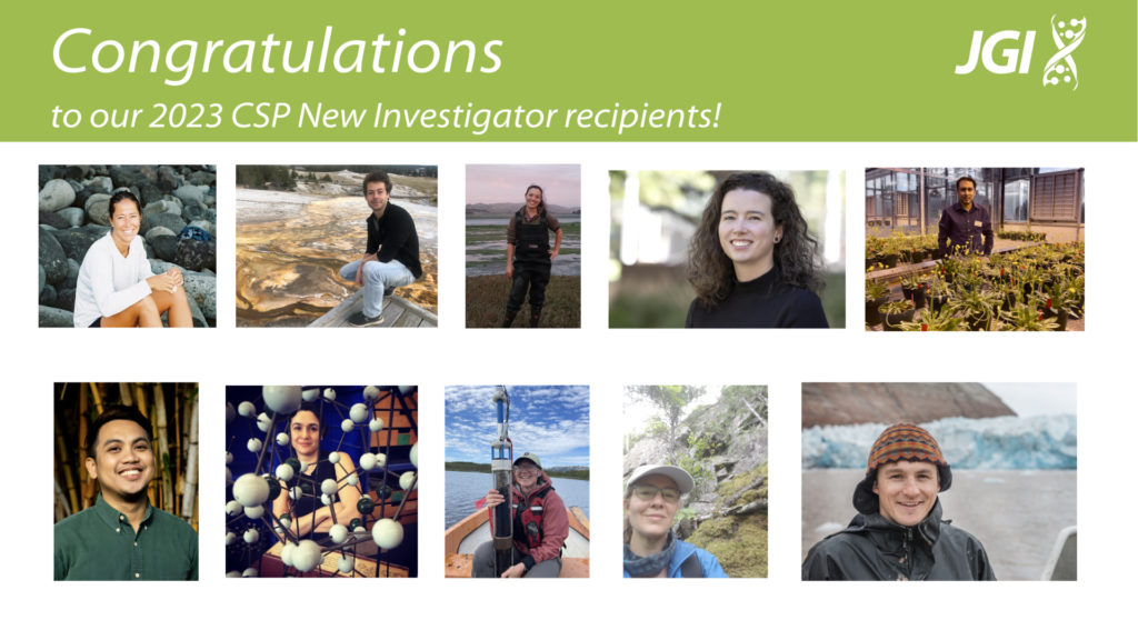 Digital ID card with 10 headshots reads: Congratulations to our 2023 New Investigator recipients!