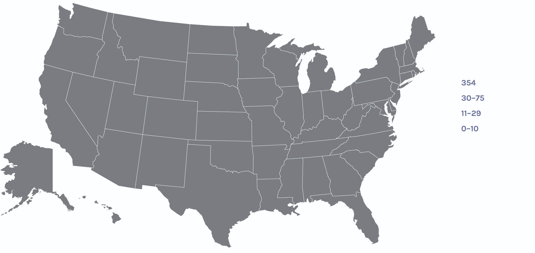 A map of the U.S. shows a breakdown of users in the country: (354) California; (30–74) Wisconsin, Michigan, Washington, Colorado, New York, Georgia, Illinois, Massachusetts, Tennessee, Ohio, Arizona, Missouri, North Carolina, Florida, Minnesota, Montana, Texas; (11–29) Oregon, New Mexico, Conneticut, Alabama, Indiana, Maryland, Nebraska, New Jersey, Delaware, New Hamphsire, Pennsylvania, Utah, Hawaii, Iowa, Virginia ; (0–10) Kansas, Oklahoma, South Carolina, Lousiana, West Virginia, Maine, Nevada, Rhode Island, Arkansas, Idaho, Missouri, North Dakota, Washinton, D.C., Puerto Rico, Vermont, Kentucky, Whyoming, Alaska, South Dakota.. A box in the corner shows a breakdown by industry: Academic—1,190; Industry—28; DOE nat'l labs—208; Government—76; Other—90; Total Users—1,592