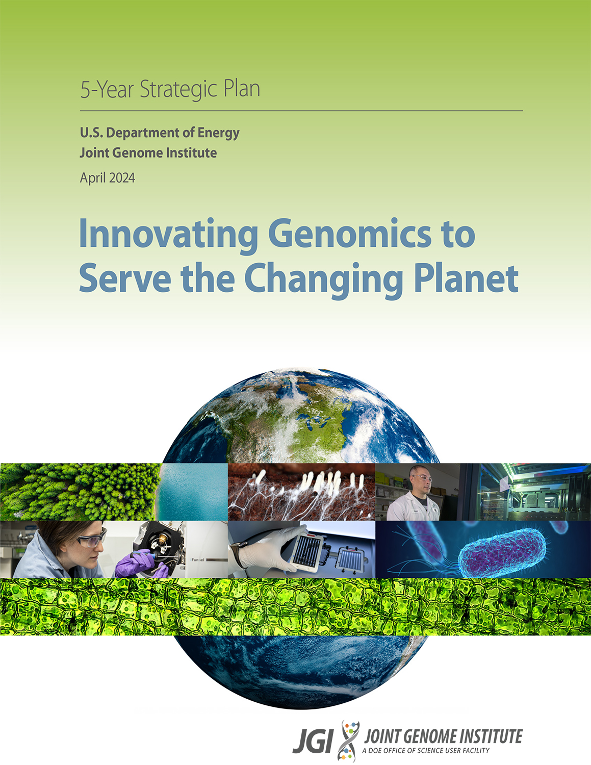 Cover of the latest JGI strategic plan