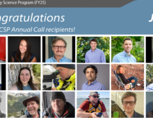 18 headshots of various scientists, of various ages and physical attributes, are displayed below the text "Congratulations to our FY25 CSP Annual Call recipients!